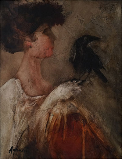 Woman with Raven