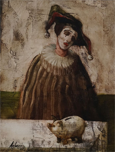 Harlequin and Piggy Bank