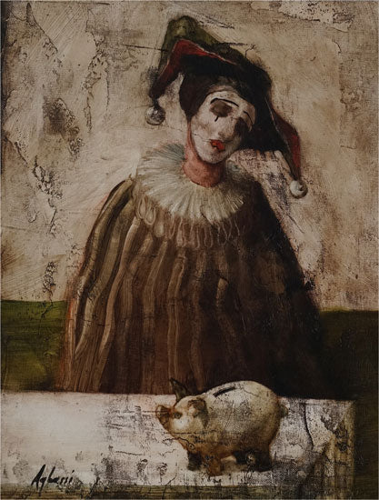 Harlequin and Piggy Bank